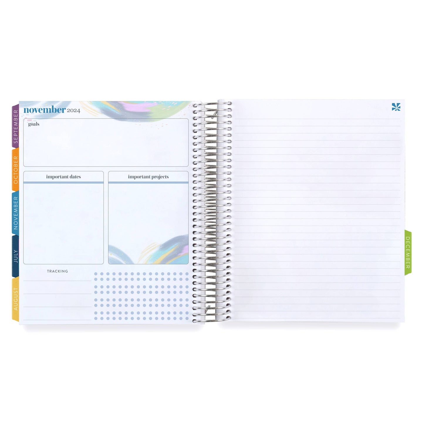 7x9 New Year Metallic Coiled Monthly Planner