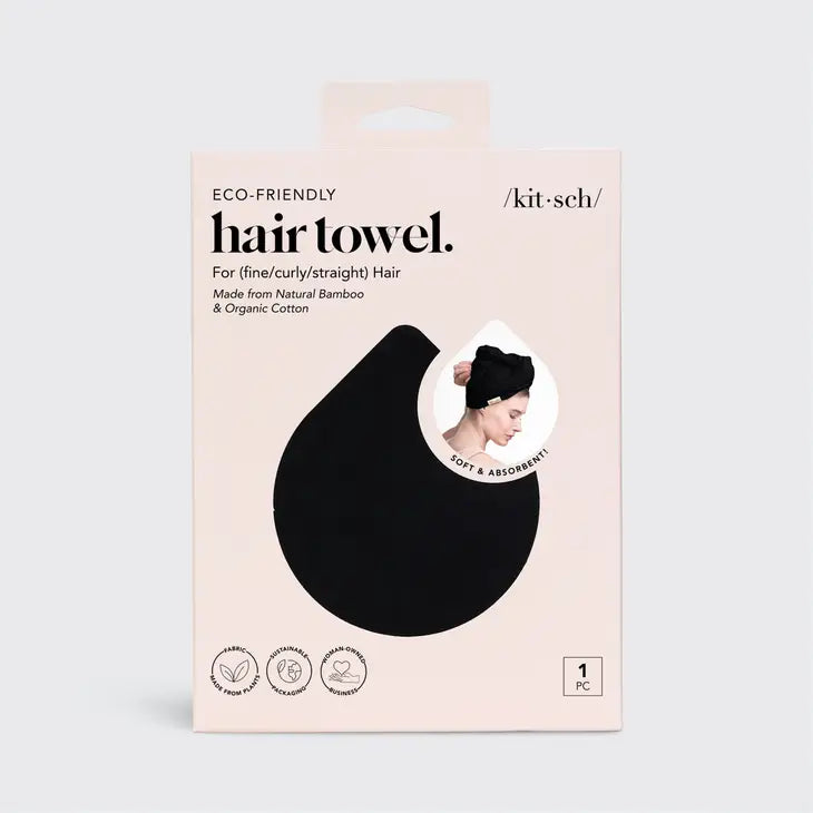 Quick Dry Hair Towel - Black