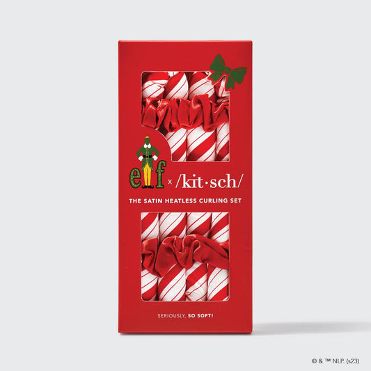 Elf x Kitsch Satin Heatless Set - Candy Cane