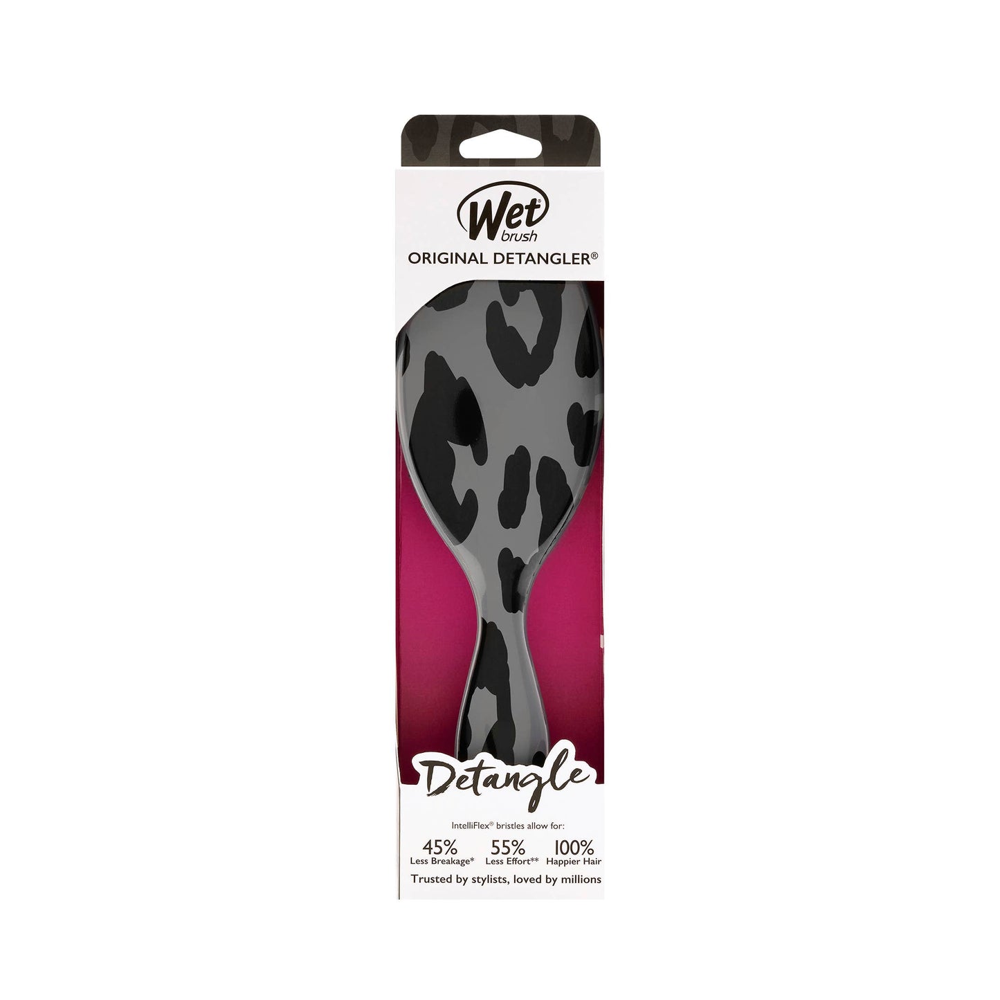 Wet Brush Detangler - Dark Gray Leopard