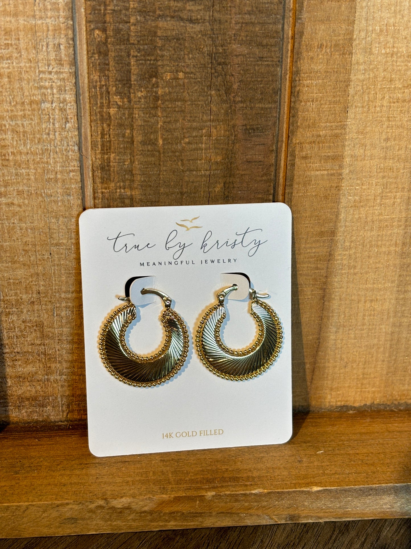 Sunburst Spiral Hoop Earrings
