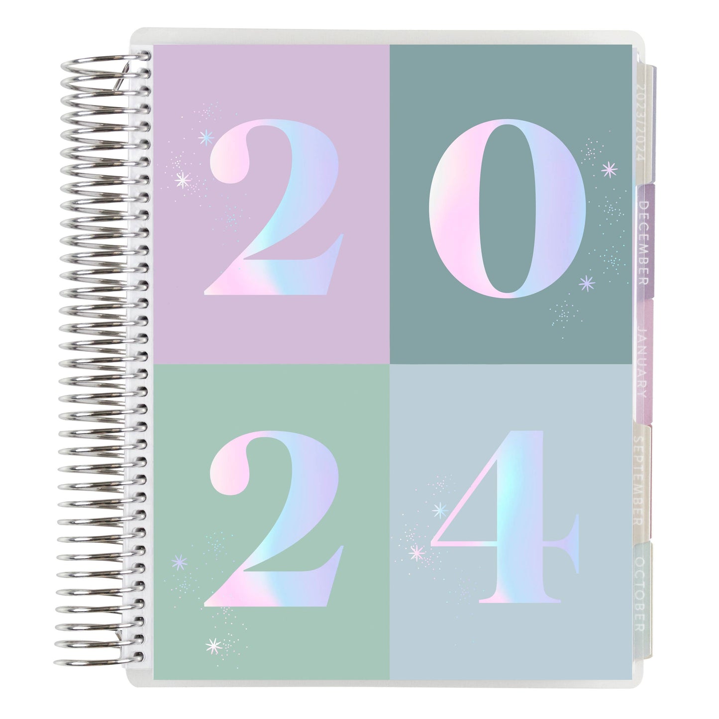 7x9 New Year Metallic Coiled Monthly Planner