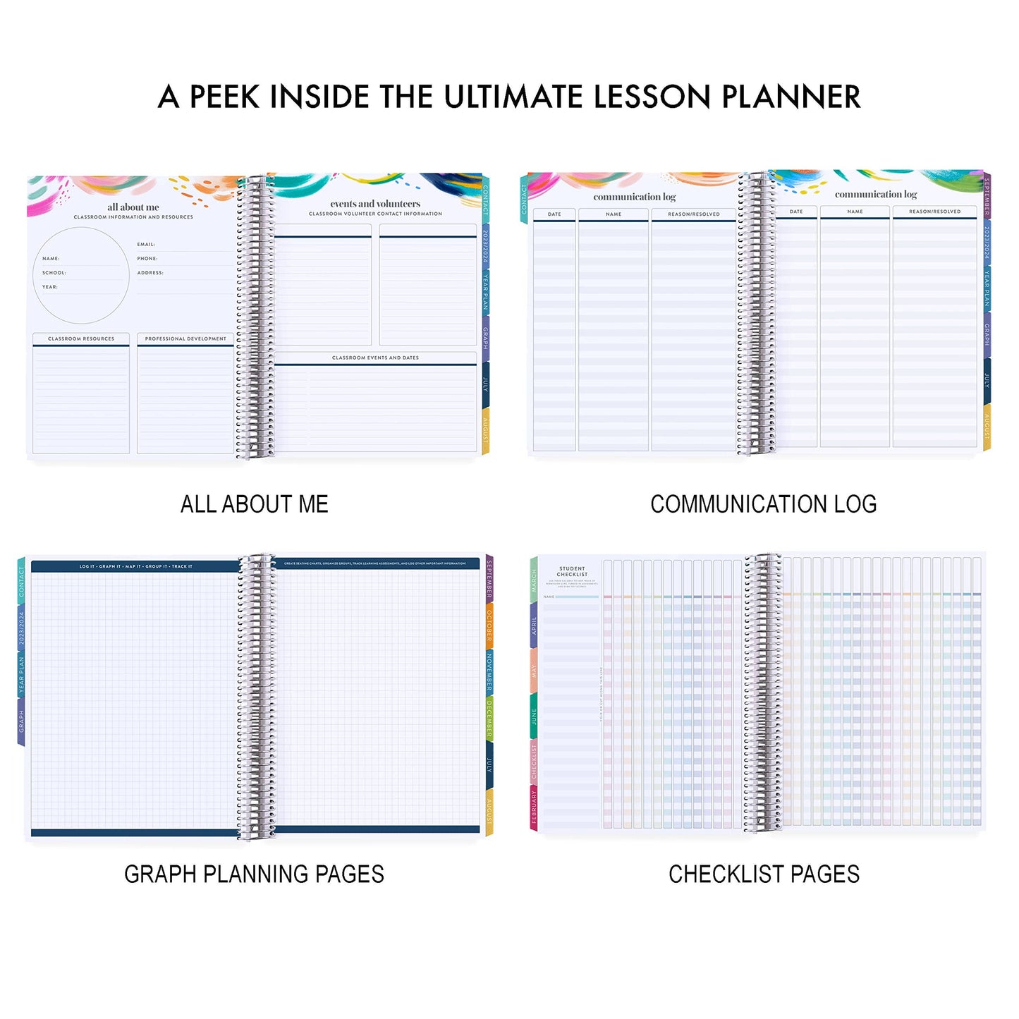 8.5x11 Teacher Lesson Planner