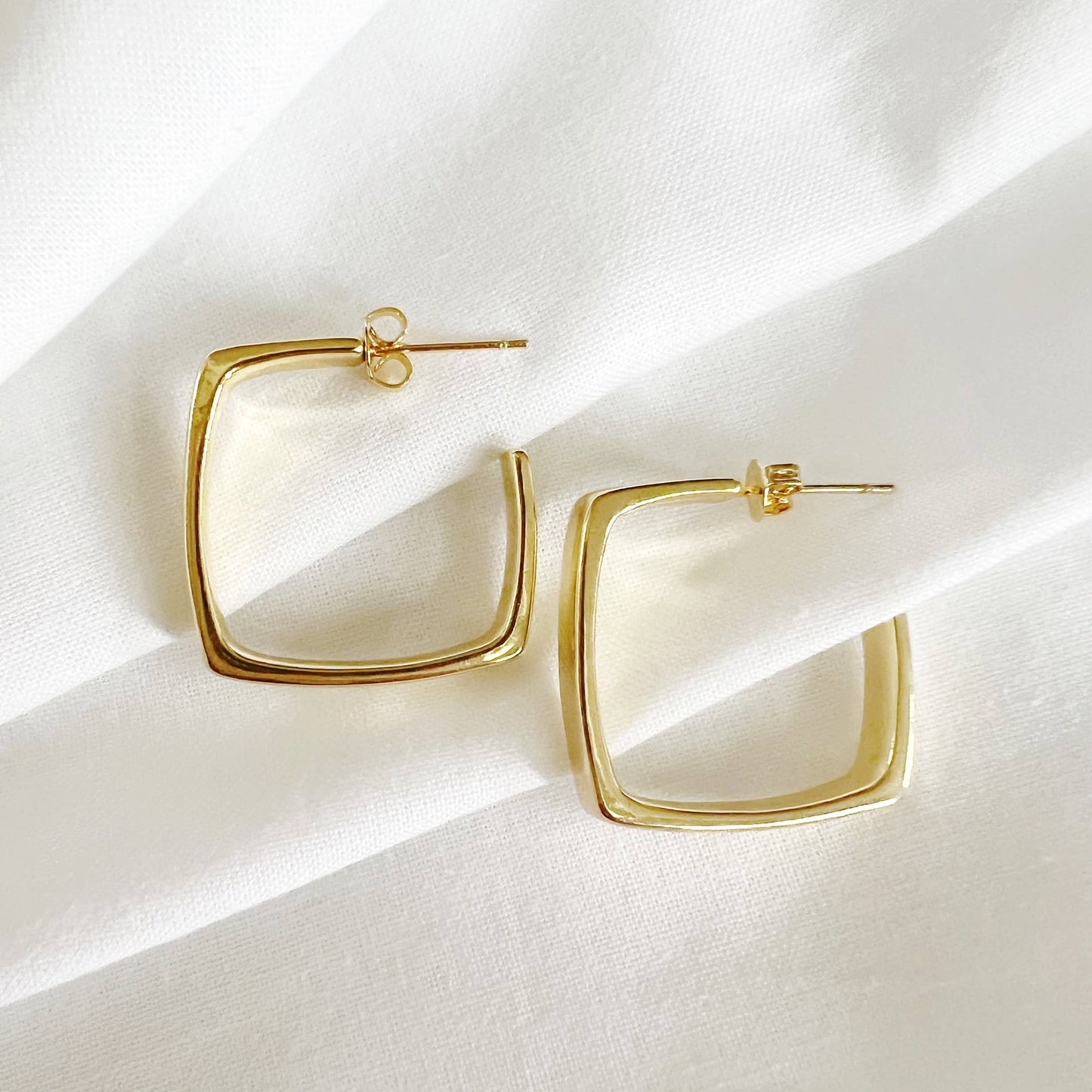 Aries Square Hoop Earrings