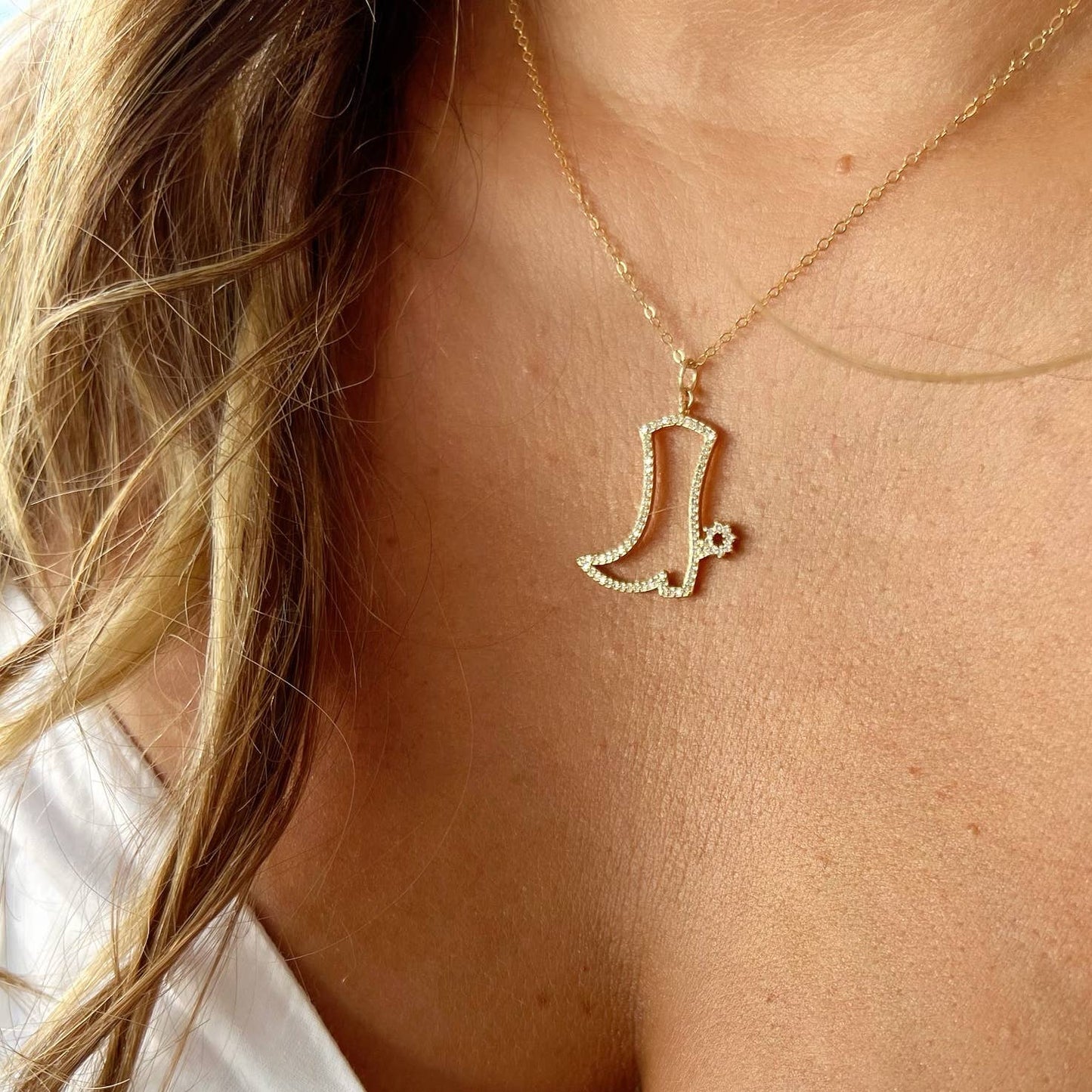 Cowboy Boot Necklace