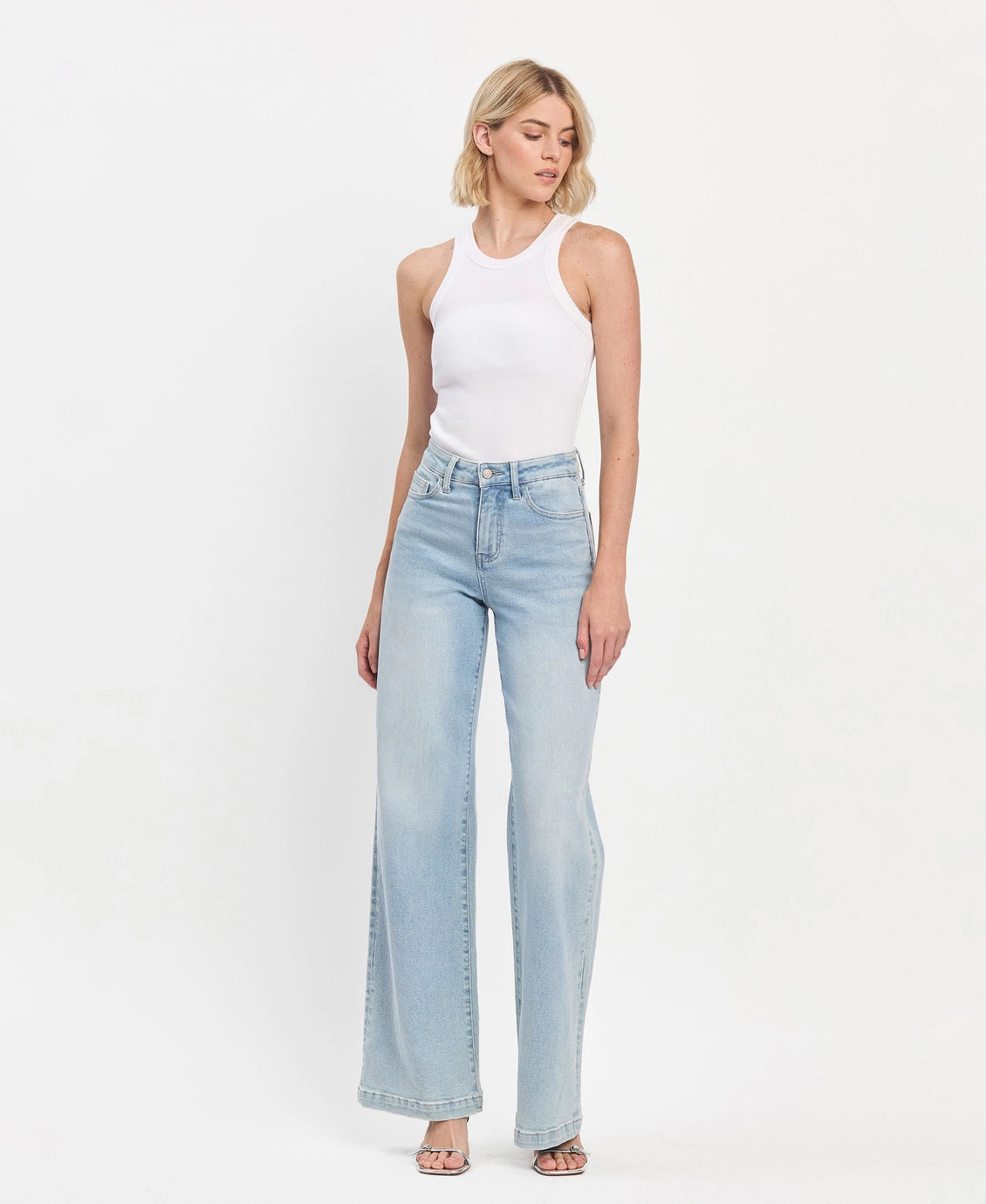 High Rise Wide Leg Jeans