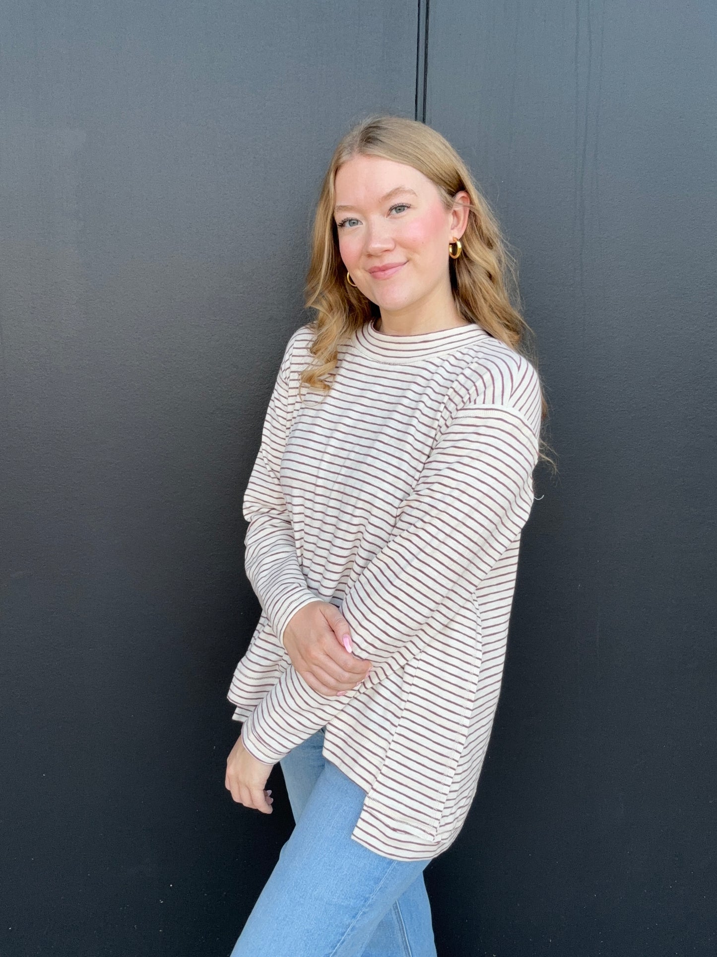 Slouchy Stripe Top