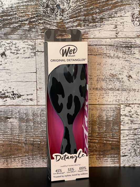 Wet Brush Detangler - Dark Gray Leopard