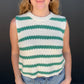 Spearmint Stripe Top