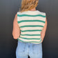 Spearmint Stripe Top