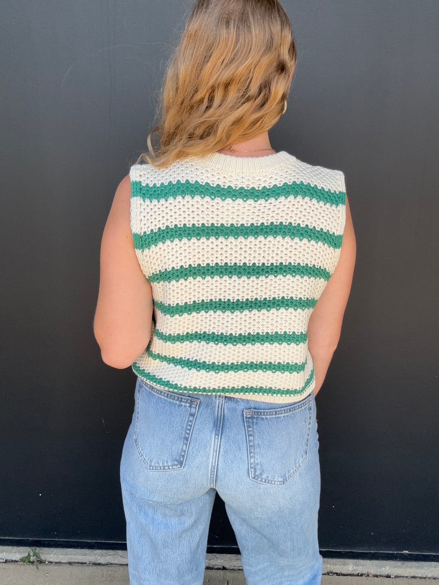 Spearmint Stripe Top