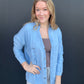 Blue Feather Button Down