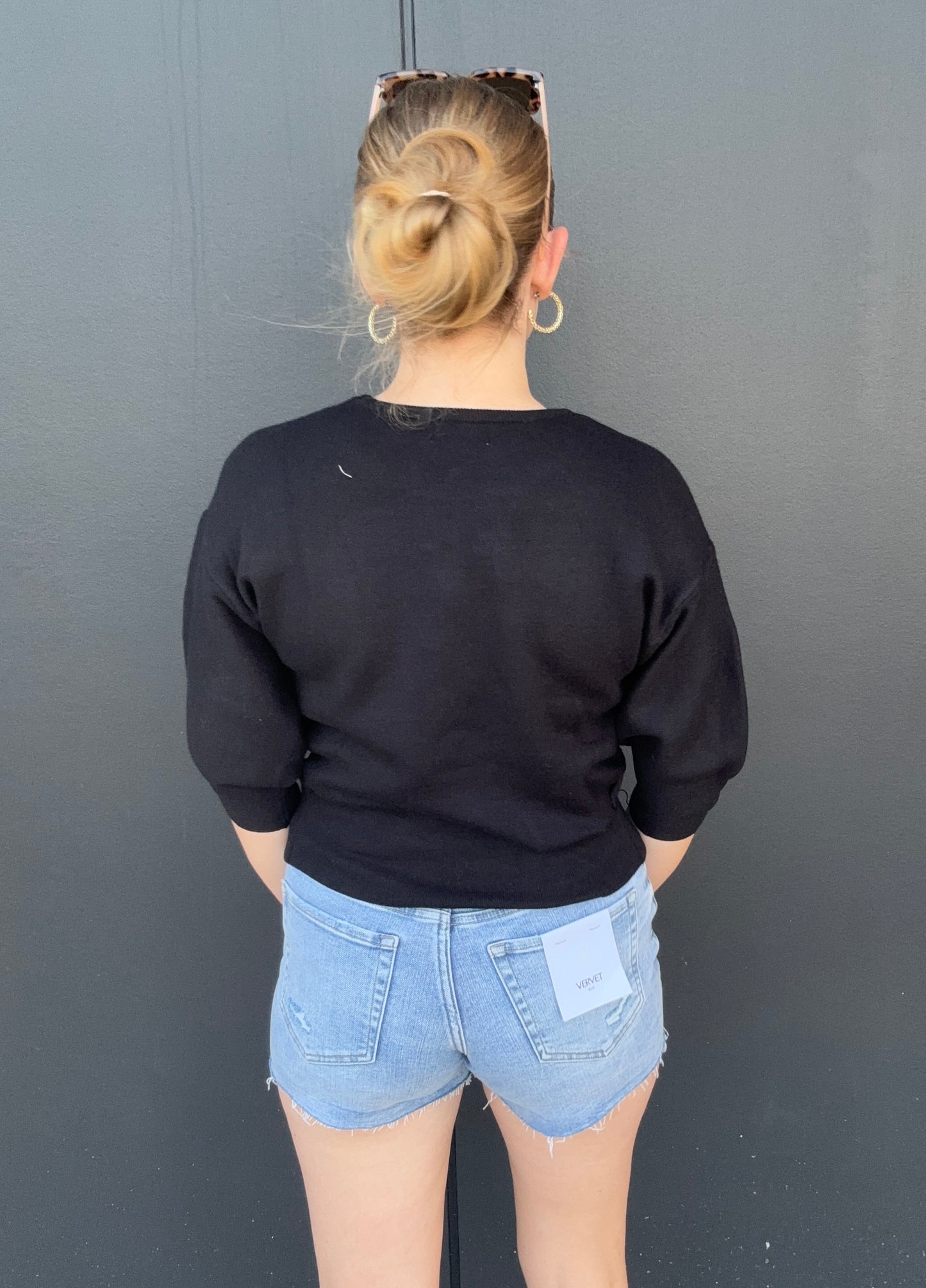 Puff Sleeve Sweater Top