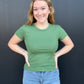 Go Green Waffle Knit Top