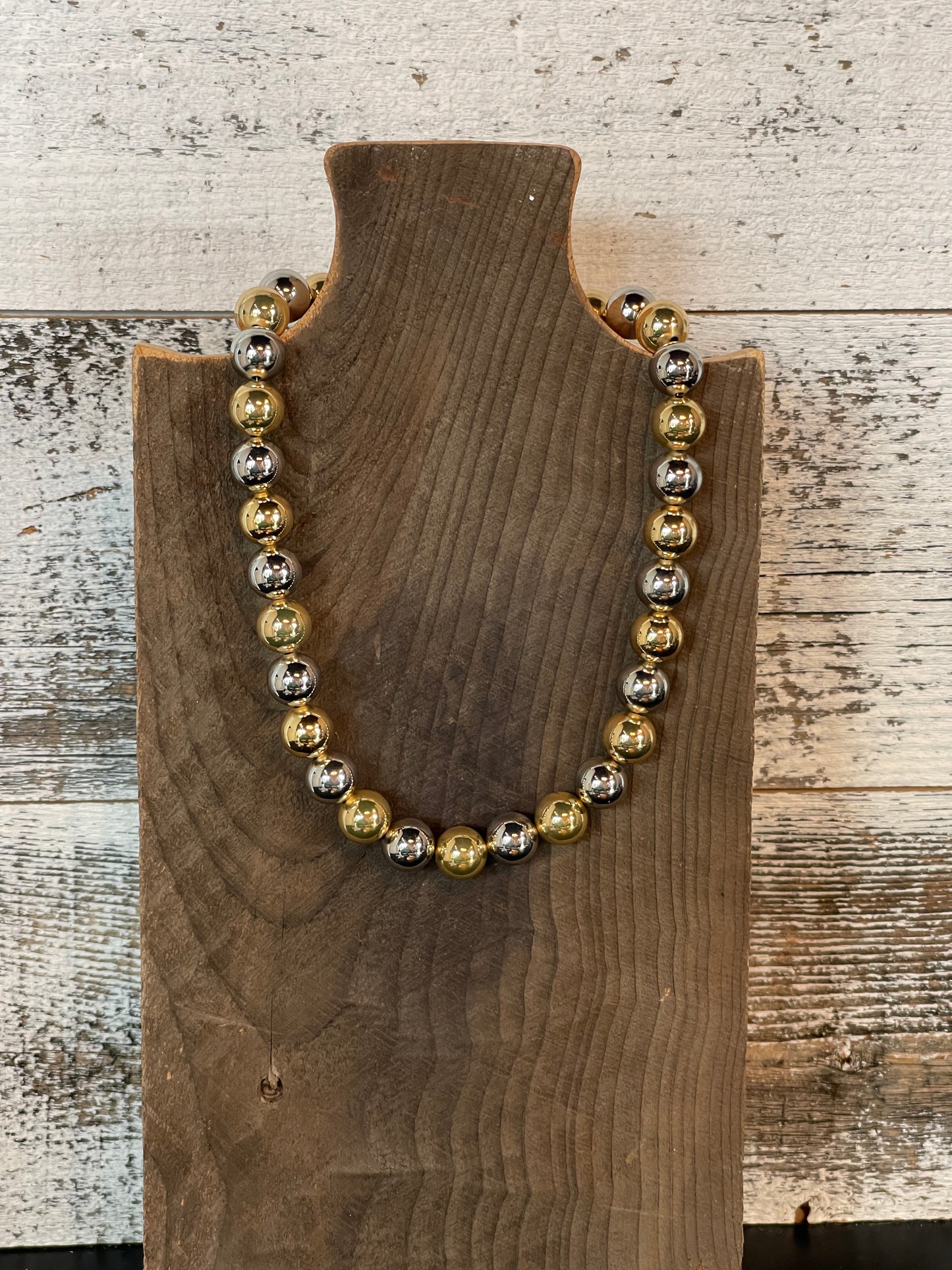 Eleanor Gold & Silver Beaded Necklace