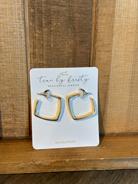 Aries Square Hoop Earrings