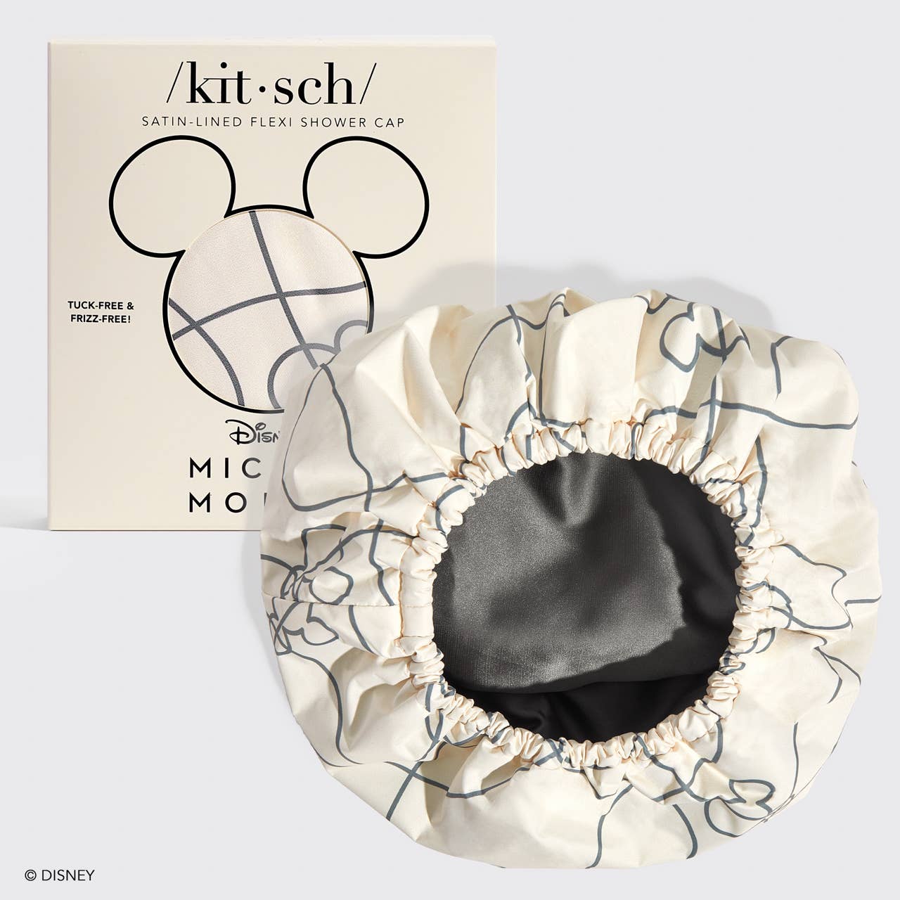 Mickey & Minnie x Kitsch Satin Lined Flexi Shower Cap