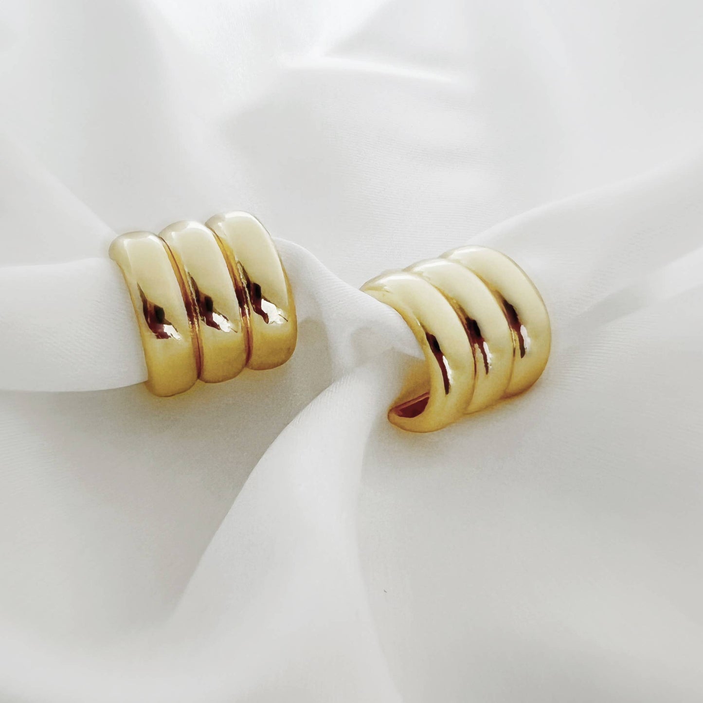 Triple Chunky Hoop Earrings