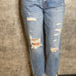 Summer Dance - Distressed Paint Splatter Boyfit Jeans