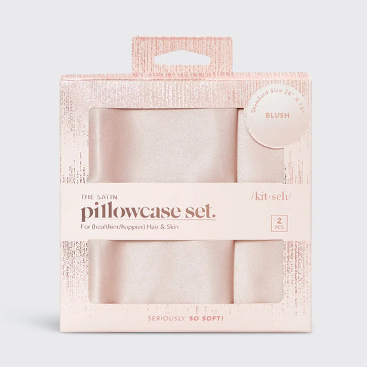 Satin Pillowcase Set - Blush